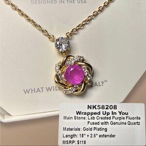 Bomb Party Wrapped Up In You Purple Fluorite on Gold